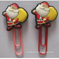 christmas best gift kind father christmas shape soft pvc paper clip